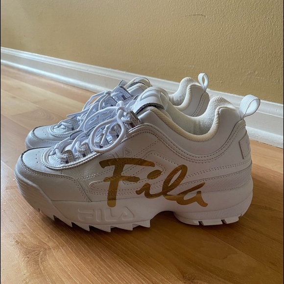 fila disruptor script gold